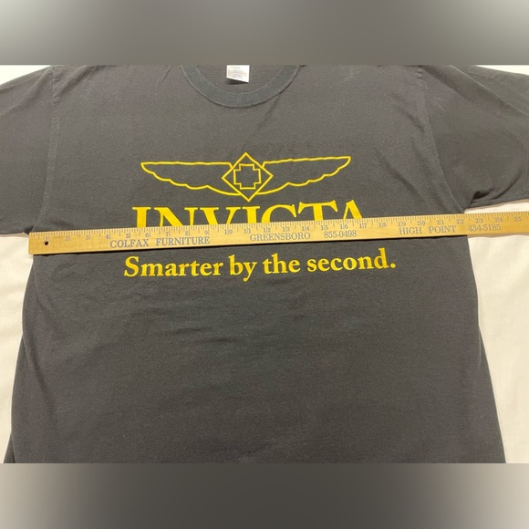 Mens Invicta Jerzees Black Short Sleeve T-Shirt Size XL - Picture 4 of 5